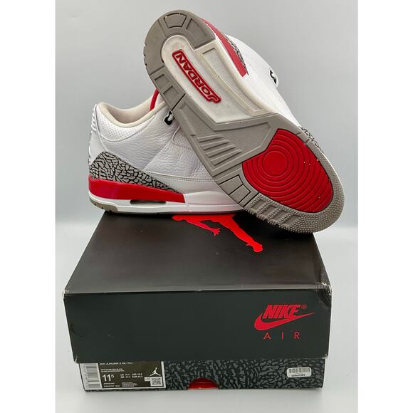Air Jordan 3 Retro Fire Red 136064-116 M11.5 Preowned #132 main image 7